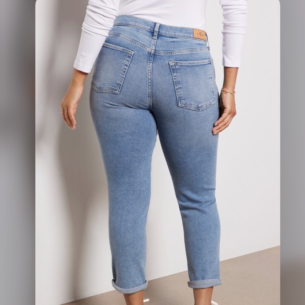 7 For All Mankind NEW Luxe Vintage Josefina Boyfriend Jeans Women’s 31 High Rise - Picture 2 of 12